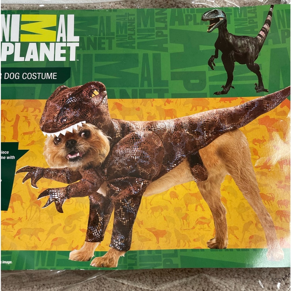 Funny dog raptor costume. Size S